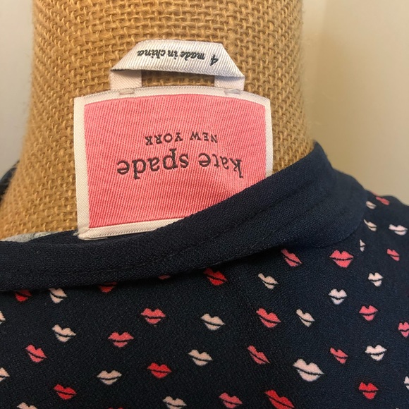 NWOT Kate Spade Lip Print Dress 4 - Picture 3 of 5